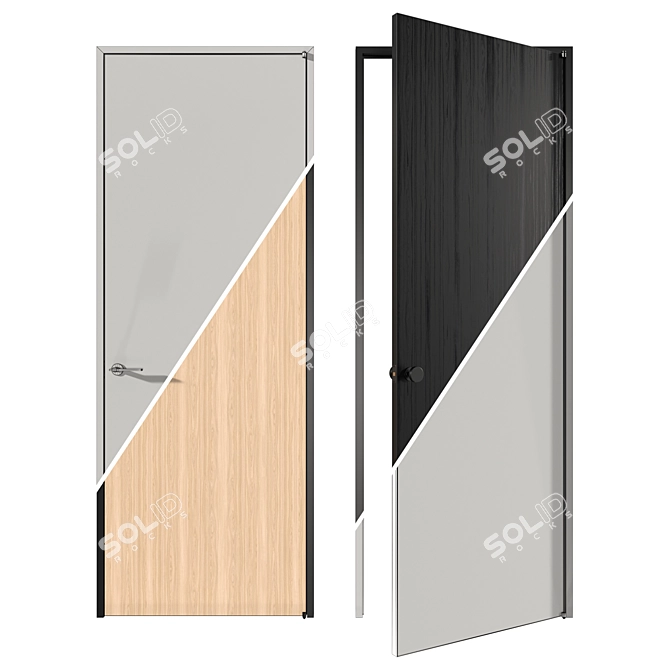 Aladin Swing Plain 03: Sleek and Sophisticated Door by Glas Italia 3D model image 2