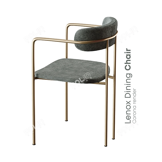 Elegant Lenox Dining Chair: Modern and Stylish 3D model image 2