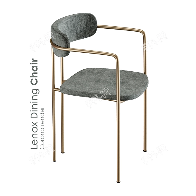 Elegant Lenox Dining Chair: Modern and Stylish 3D model image 3