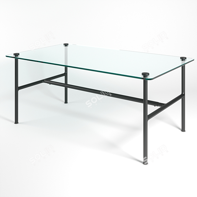 Modern Glass Coffee Table 3D model image 1