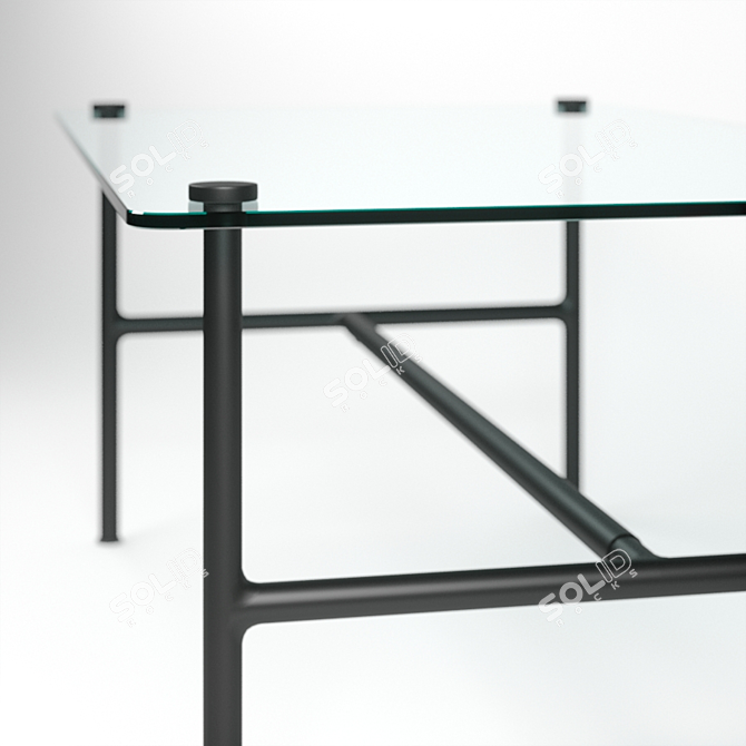 Modern Glass Coffee Table 3D model image 3