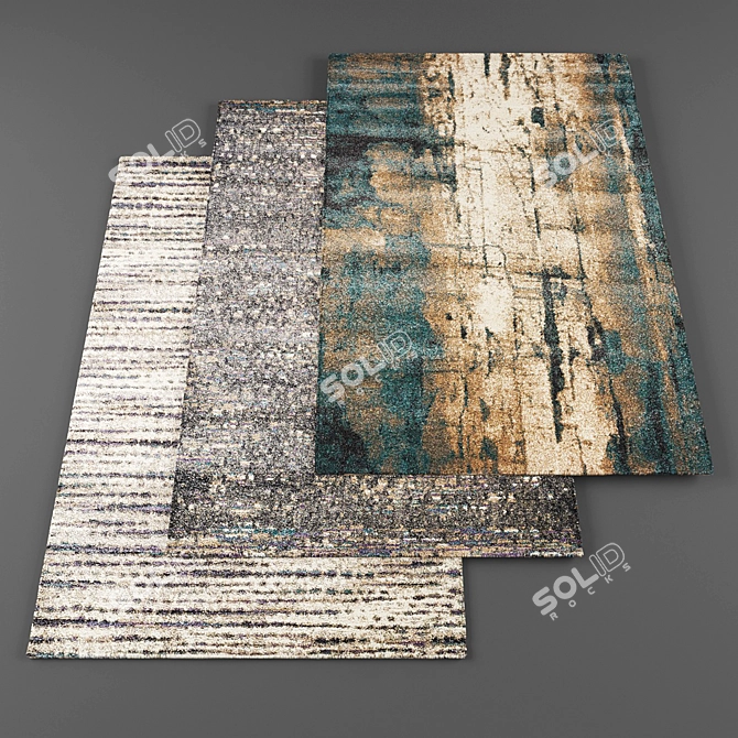 High Resolution Carpets Set - 5 Pieces 3D model image 1