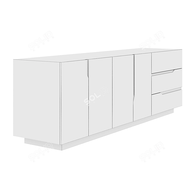 Elegant Gaia Credenza: Exquisite Storage Solution 3D model image 3