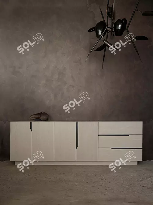 Elegant Gaia Credenza: Exquisite Storage Solution 3D model image 4