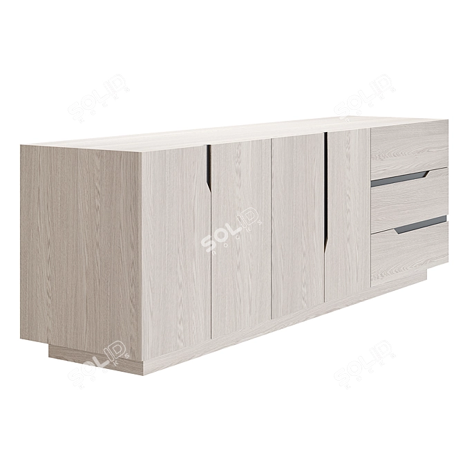 Elegant Gaia Credenza: Exquisite Storage Solution 3D model image 6