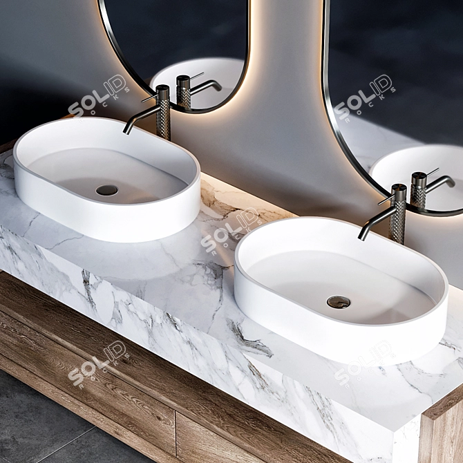 Gessi 316 Faucet Bathroom Furniture 3D model image 3