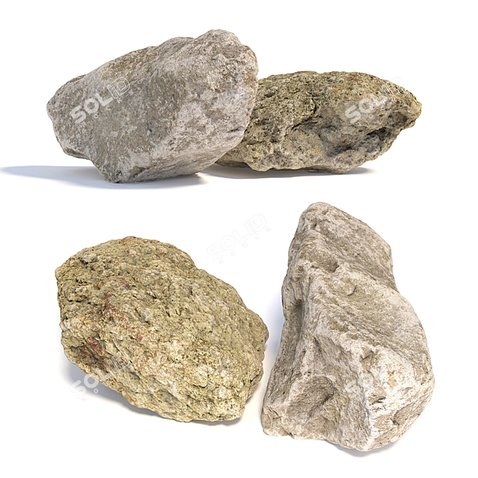 Landscape Stones 3D Scanned 3D model image 1