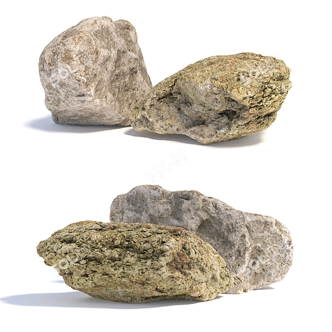 Landscape Stones 3D Scanned 3D model image 2