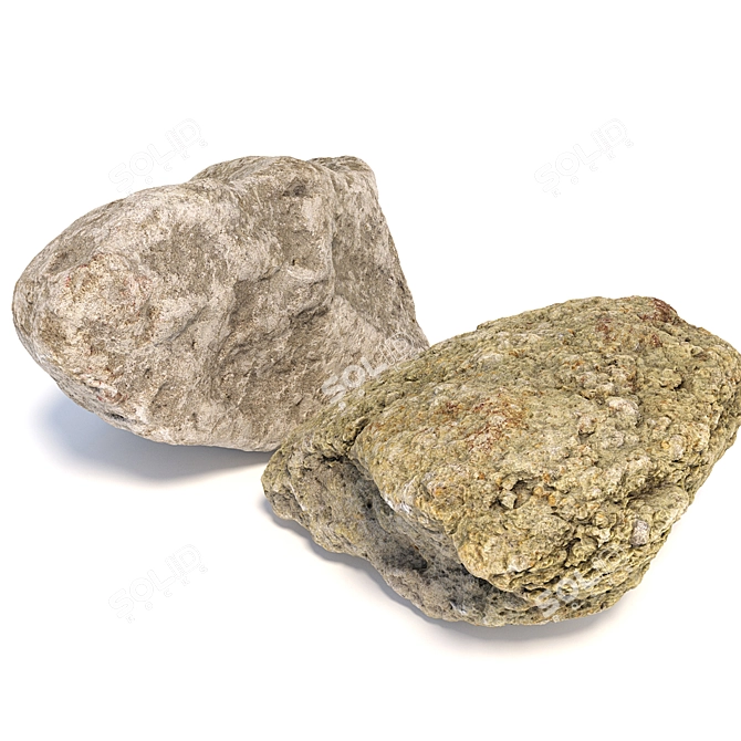 Landscape Stones 3D Scanned 3D model image 3