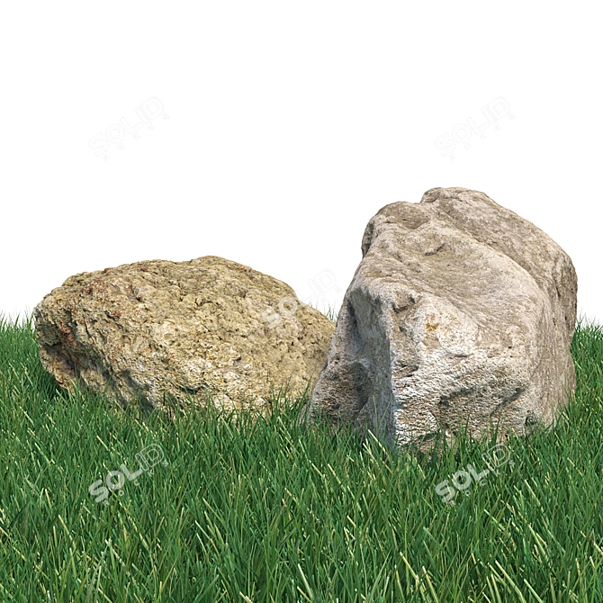 Landscape Stones 3D Scanned 3D model image 4