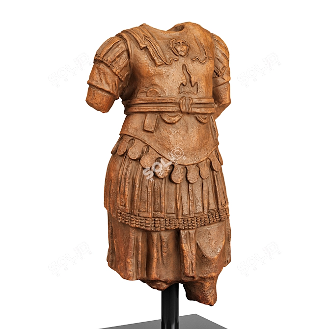 Imperial Torso Cuirass: Majestic Roman Emperor Statue 3D model image 2