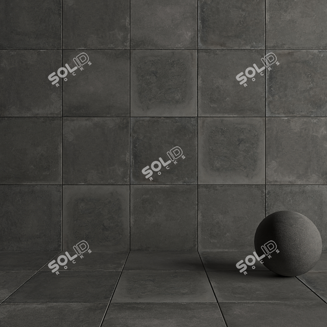 Flaviker Backstage Graphite 80x80 Tile 3D model image 4