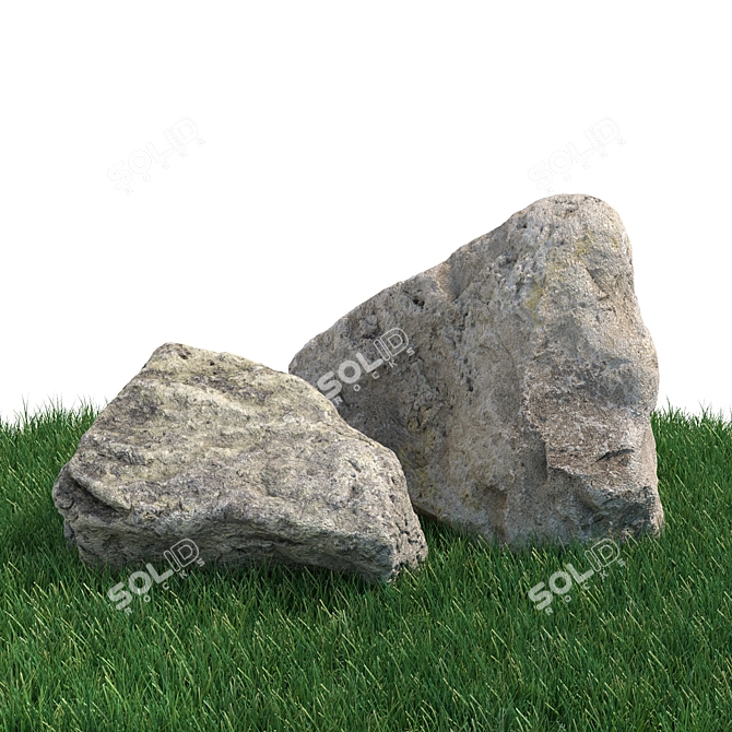 Natural Landscape Stones 3D model image 4