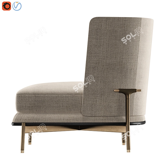 Luxury Comfort GAE Armchair 3D model image 3