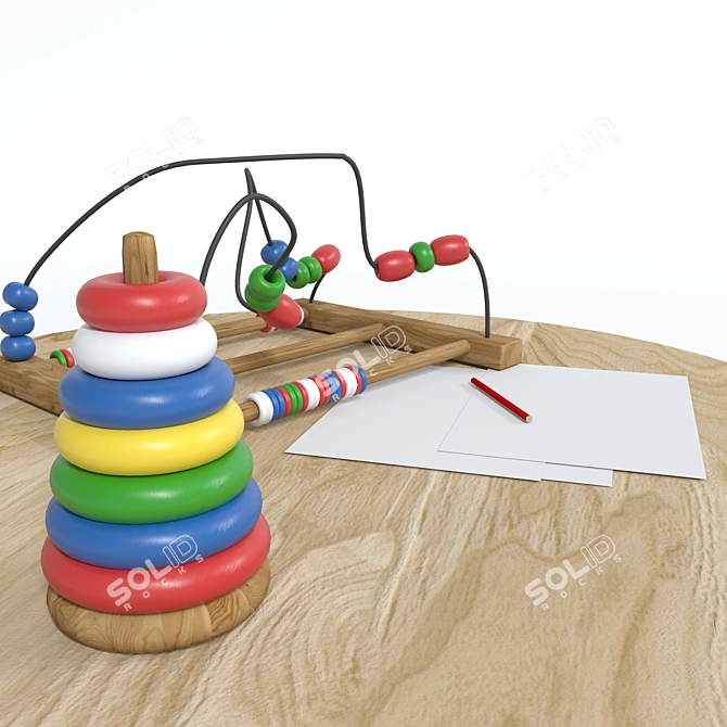 Animal-themed Children's Furniture 3D model image 1