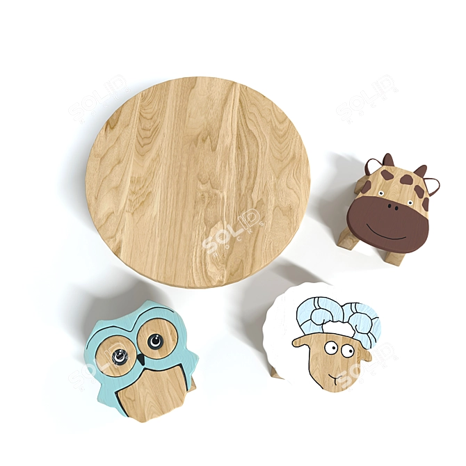 Animal-themed Children's Furniture 3D model image 7