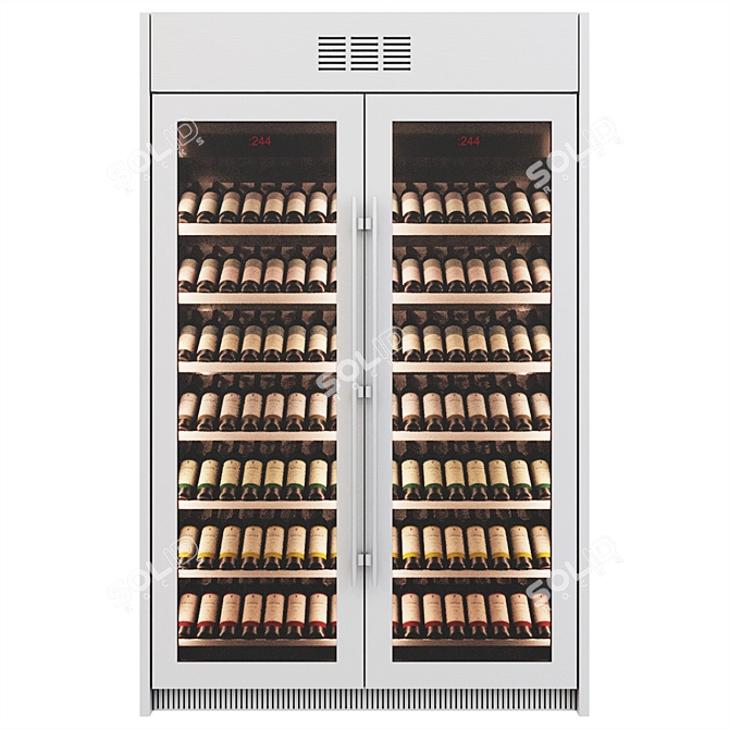 Elegant Wine Cabinet: Stylish and Textured 3D model image 2