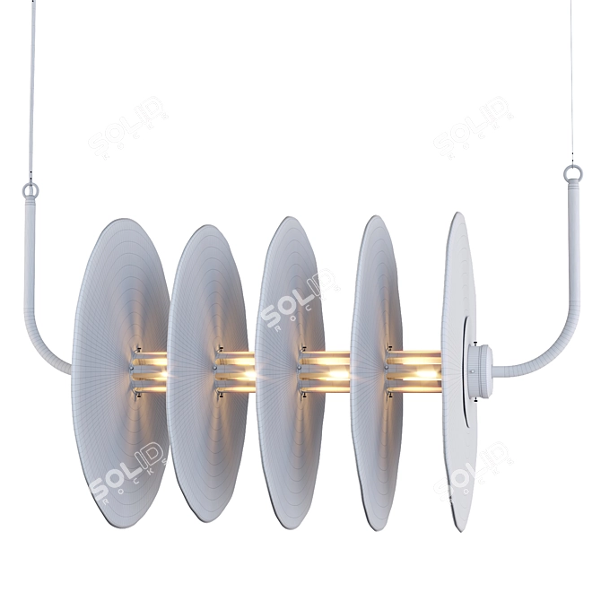 Sparkling Glass Chandelier 3D model image 4