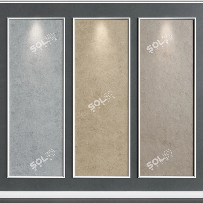 Elegant Plaster Molding Collection 3D model image 1