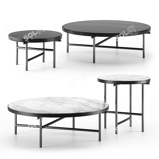 Elegant Torii Coffee Tables: Versatile & Stylish 3D model image 1