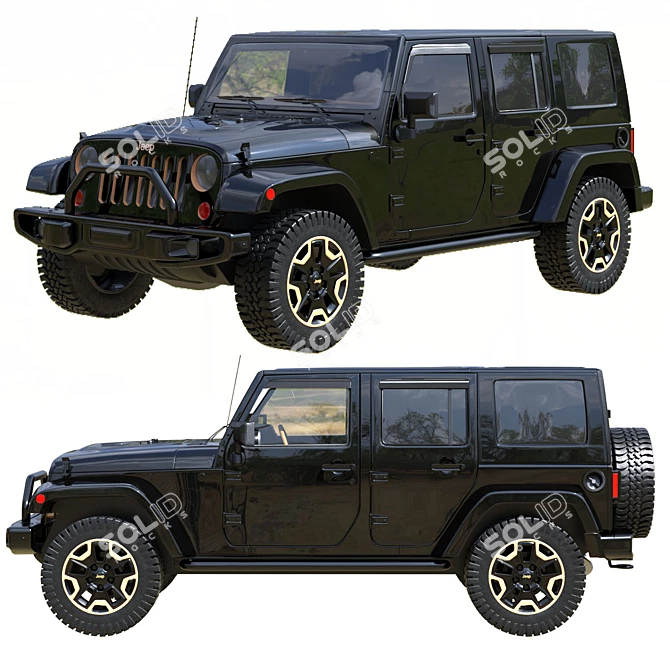 High-detail Jeep 3D Model - 712K Polygons 3D model image 1