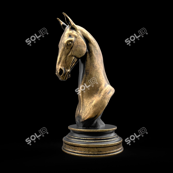 Elegant Stallion Art: High-Poly Horse Sculpture 3D model image 1