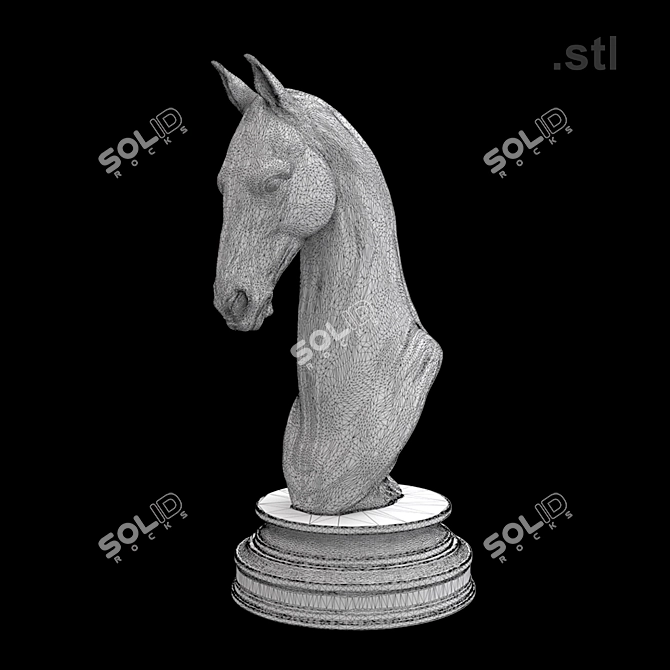 Elegant Stallion Art: High-Poly Horse Sculpture 3D model image 4