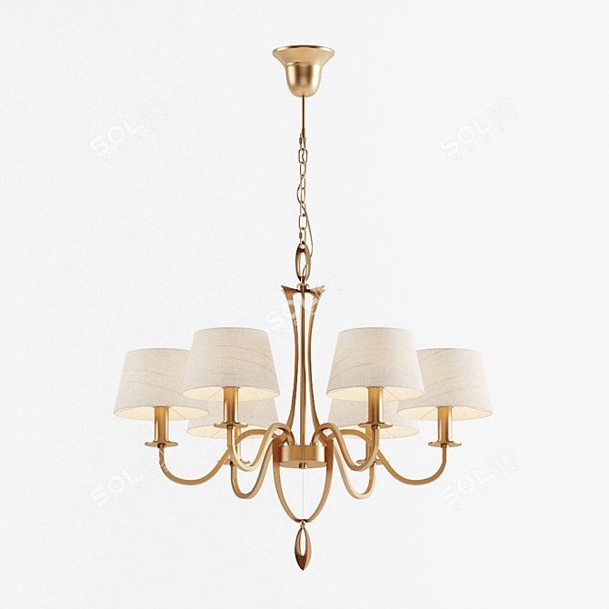 Elegant Florence Pendant Lamp 3D model image 2