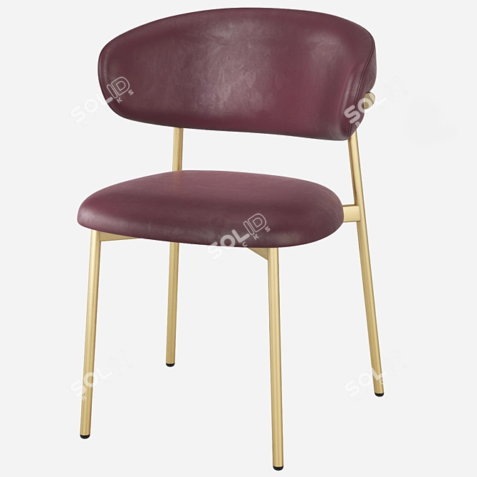 Elegant Calligaris Oleandro Dining Chair 3D model image 1
