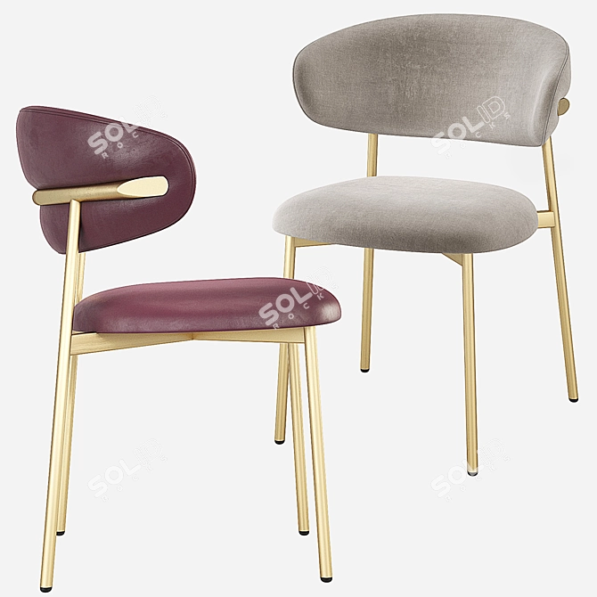 Elegant Calligaris Oleandro Dining Chair 3D model image 6