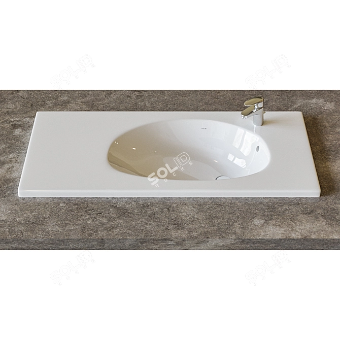 Elegant Roca Etna Washbasin 3D model image 1