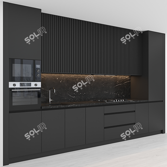 Modern Island Kitchen: Versatile, High-quality, Render-ready 3D model image 4