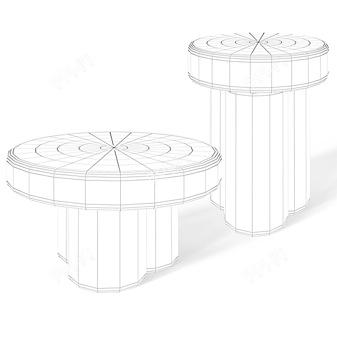 Miniforms Soda Glass Tables 3D model image 3