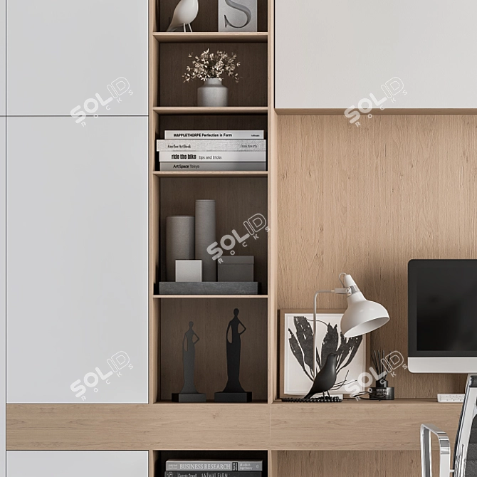 Elegant and Functional Home Office Furniture 3D model image 3