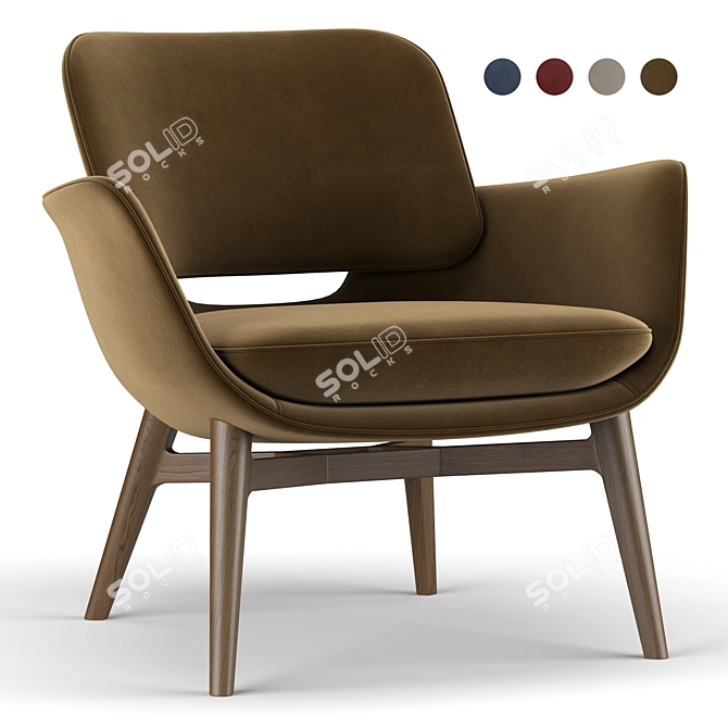 Elegant Comfort: Martha Armchair 3D model image 1