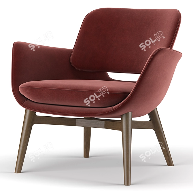 Elegant Comfort: Martha Armchair 3D model image 4