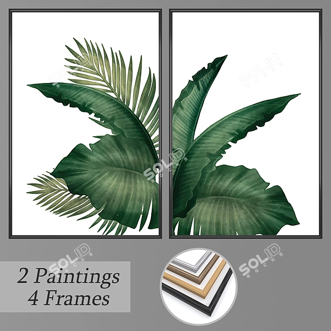 Modern Wall Art Set No. 3297 3D model image 1