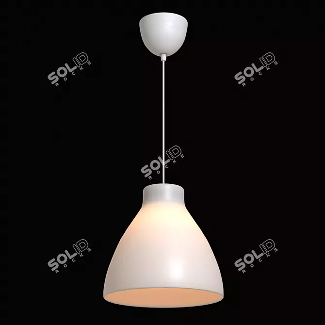 MELODI Pendant Lamp - White, 28cm Diameter 3D model image 1