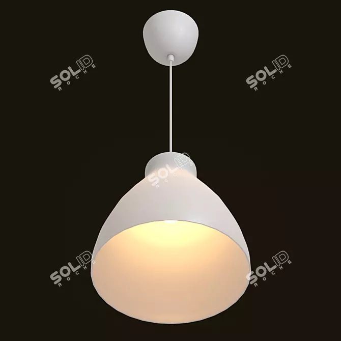 MELODI Pendant Lamp - White, 28cm Diameter 3D model image 2