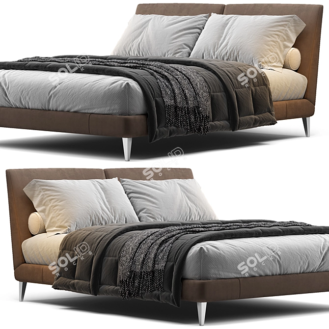 Maxalto Selene Modern Bed 3D model image 2