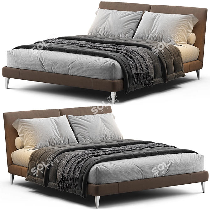 Maxalto Selene Modern Bed 3D model image 3