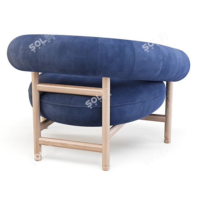 WeWood Loop: Scandinavian Lounge Chair 3D model image 2