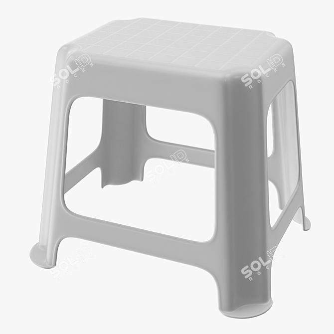 Elegant 50cm Stool 3D model image 1