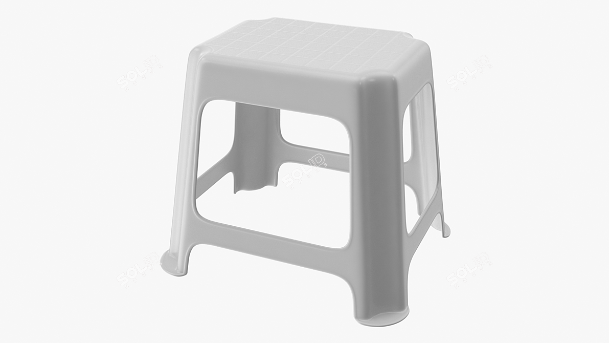 Elegant 50cm Stool 3D model image 2