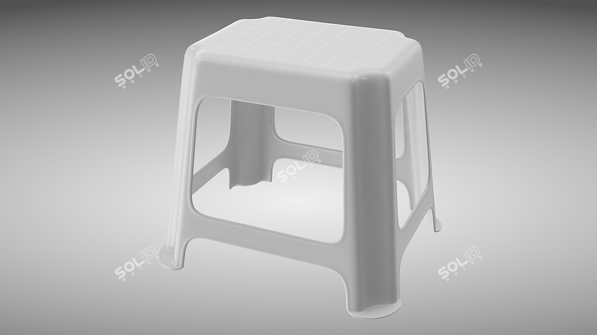 Elegant 50cm Stool 3D model image 3