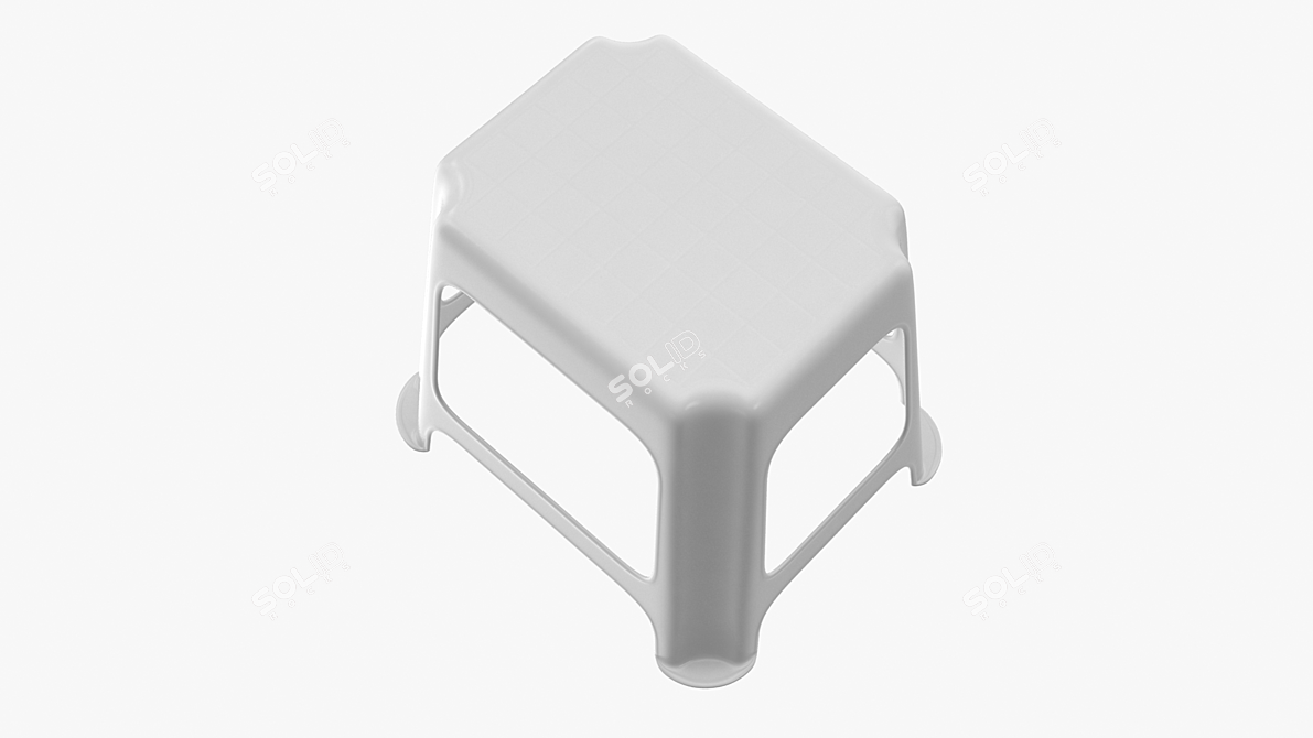 Elegant 50cm Stool 3D model image 4