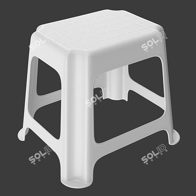 Elegant 50cm Stool 3D model image 10