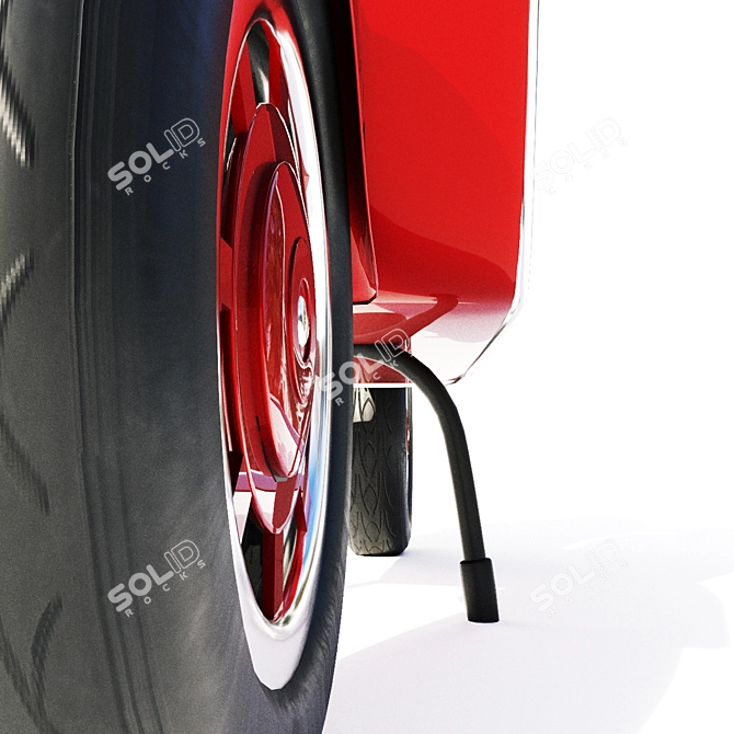 Vespa Classic: 5-Color Materials 3D model image 2