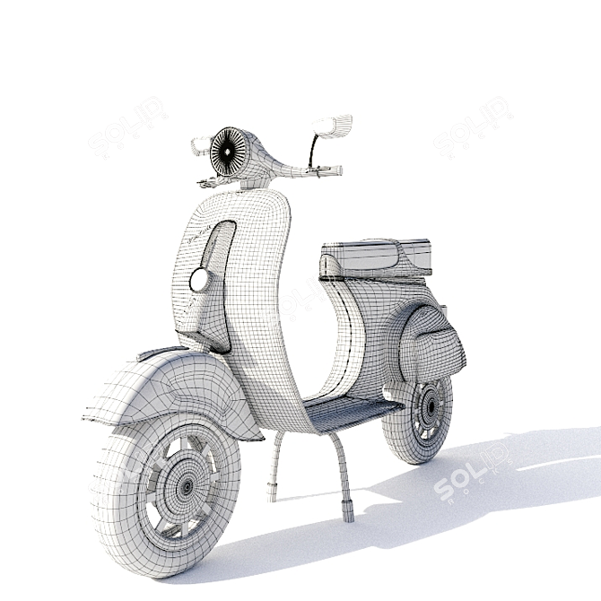 Vespa Classic: 5-Color Materials 3D model image 9