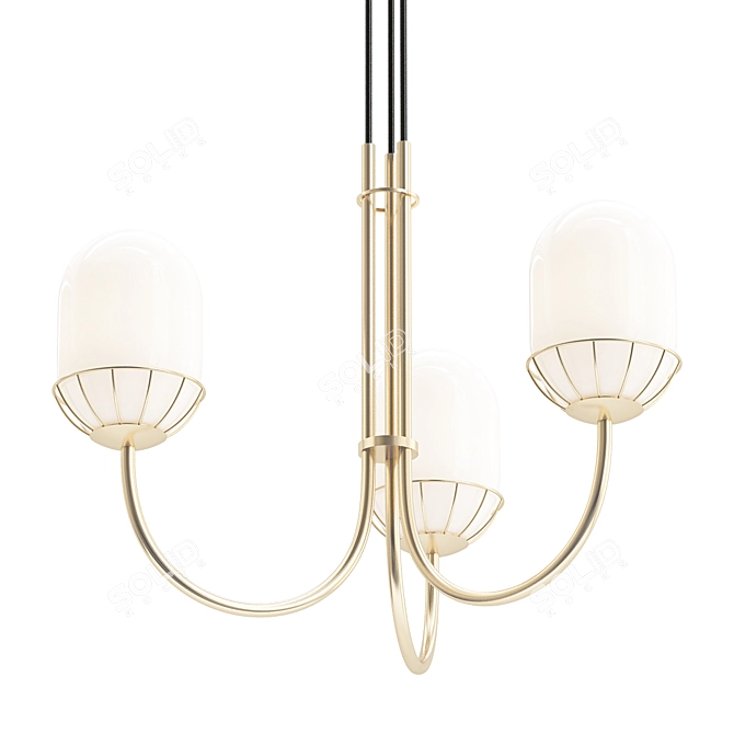 Elegant Carole Chandelier: Illuminate with Style 3D model image 1